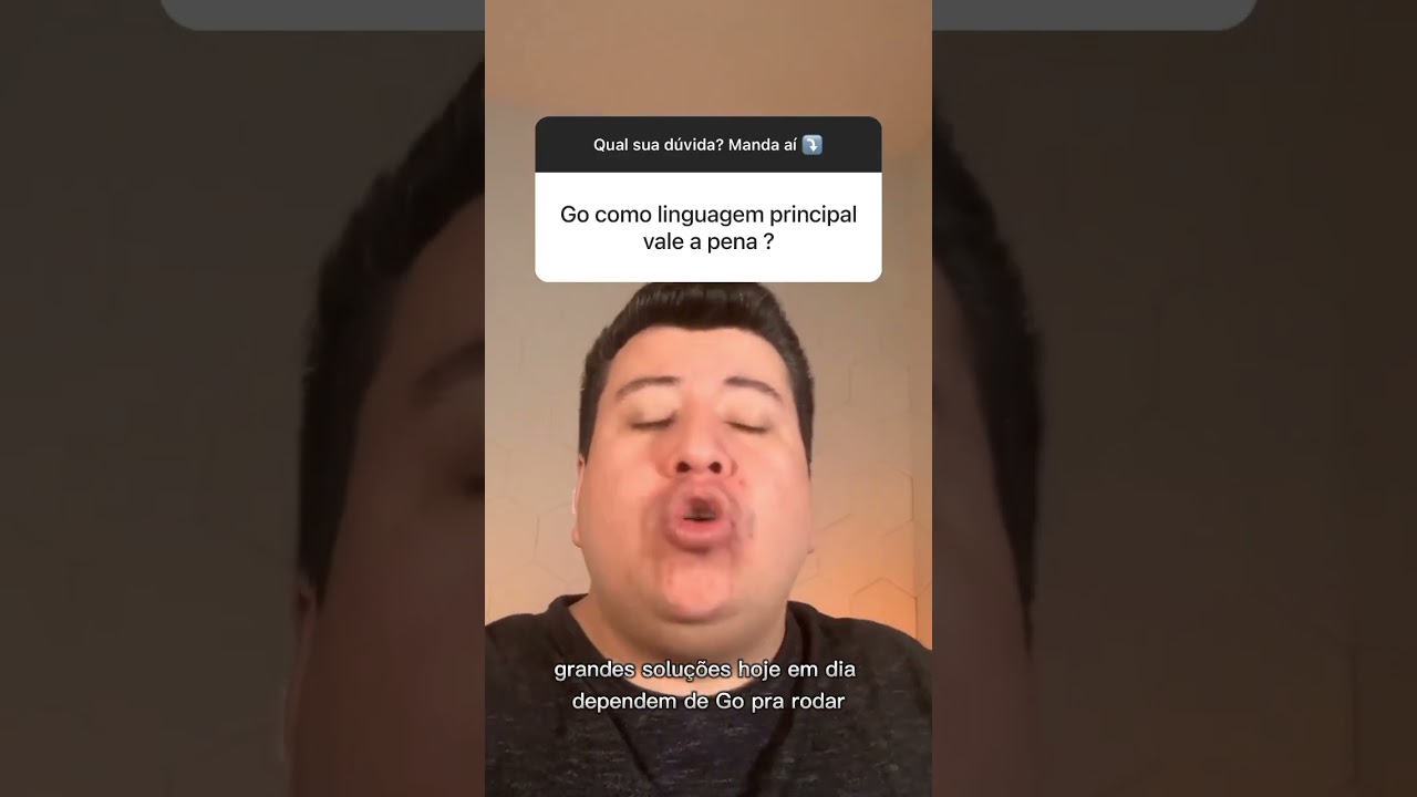 Go como linguagem principal vale a pena? Vem conferir e n&atilde;o esquece de me seguir