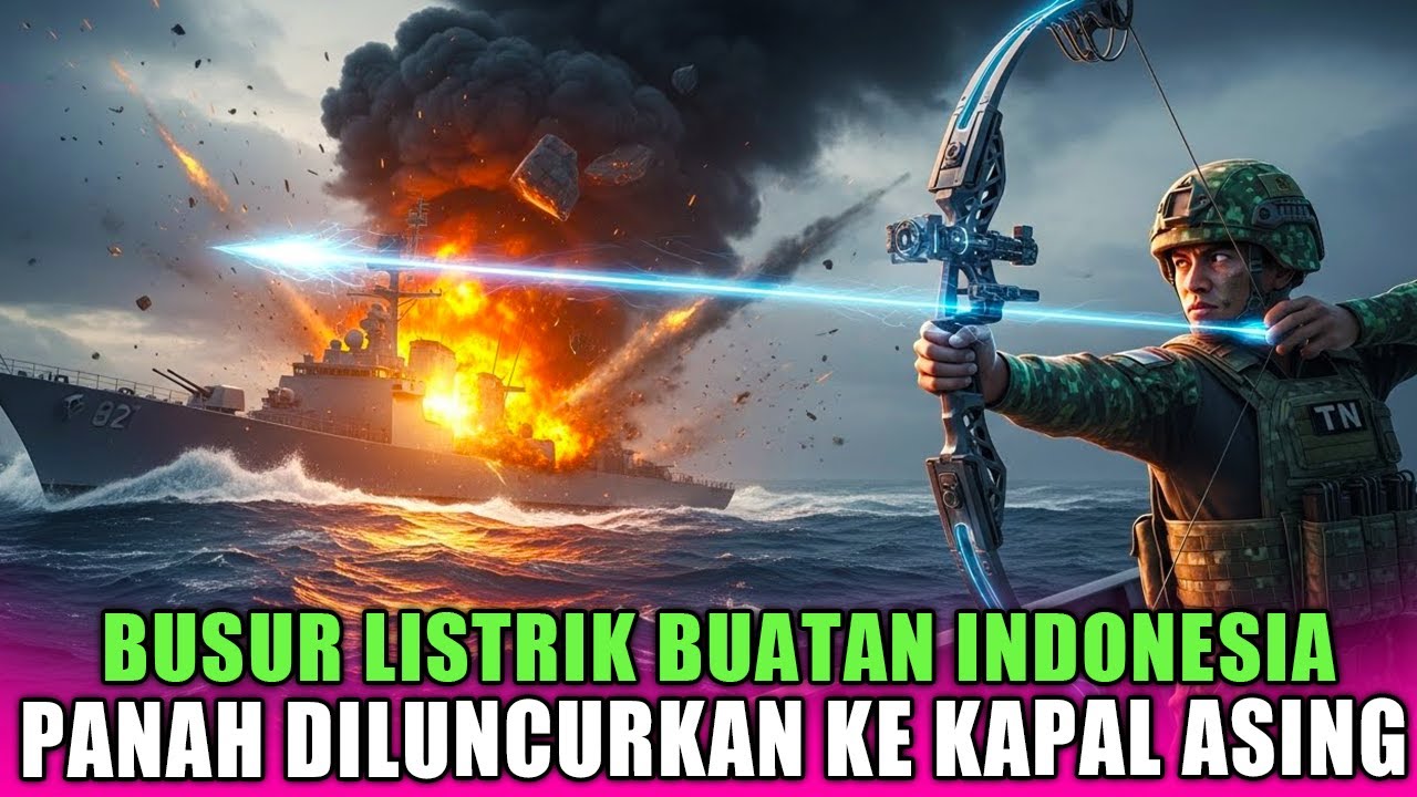 GEMPAR‼️BUSUR LISTRIK BUATAN INDONESIA, PANAH LISTRIK DILUNCURKAN KE KAPAL ASING