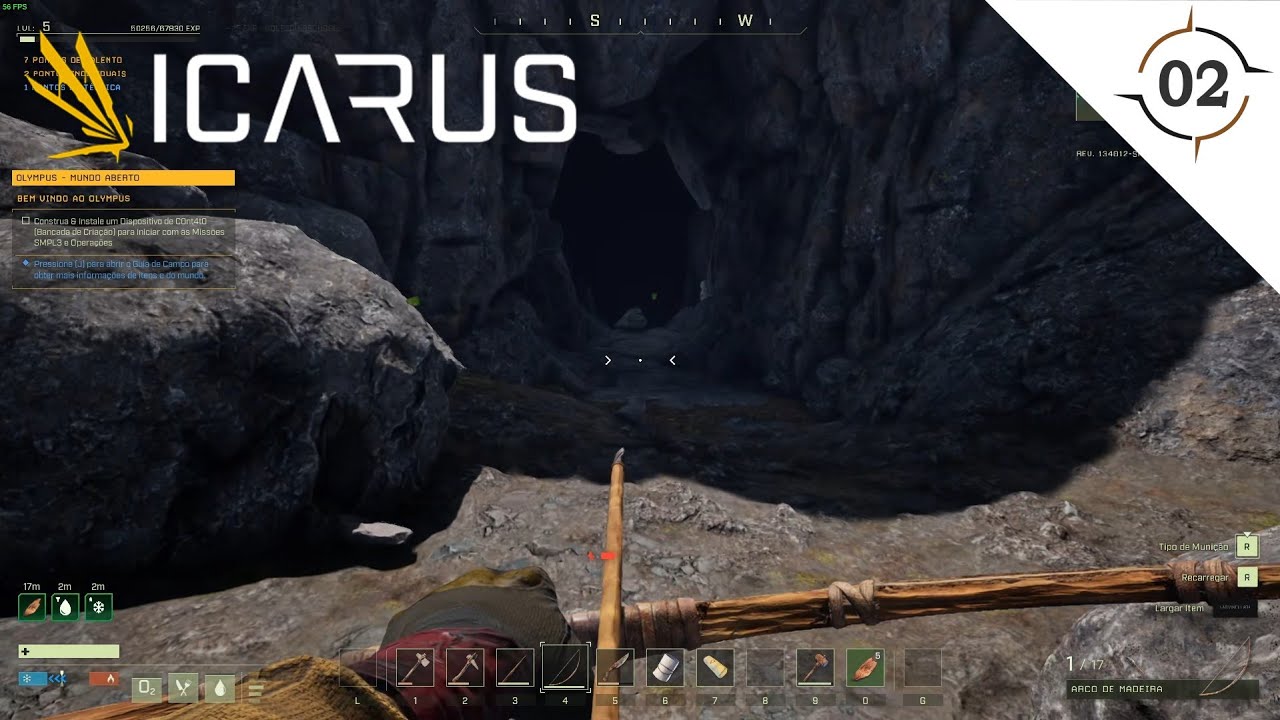 DIA 2 - PRIMEIRA CAVERNA E BUSCA PELO NIVEL 10 | ICARUS 2025 PC PT BR - EP02 #icarus