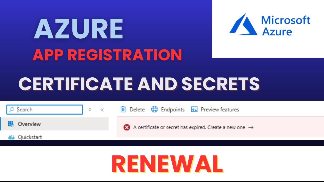 Azure App registration certificates and secrets renewal
