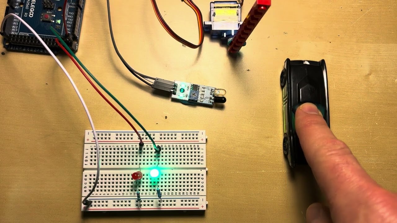 Défi Arduino: Un barrière automatique avec capteur optique infrarouge