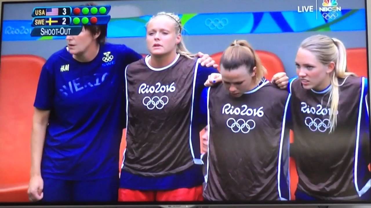 U.S.A vs Sweden Penalty kicks in Semi finals of the Rio Olympics