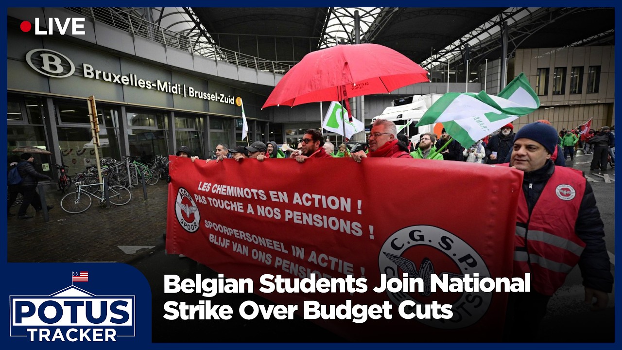 LIVE | Students Join Unions for National Strike in Belgium | AA114