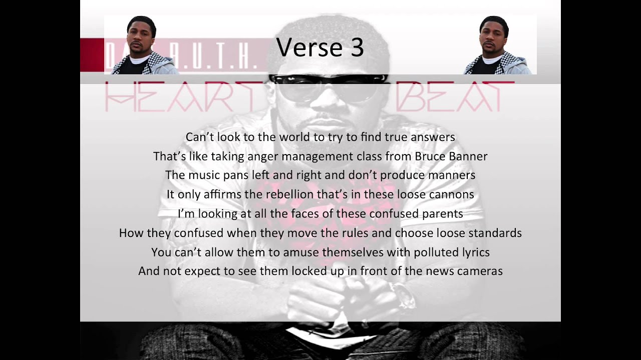 Da' T.R.U.T.H. - Heartbeat (feat. Lecrae & Lauren Lee) - LYRICS