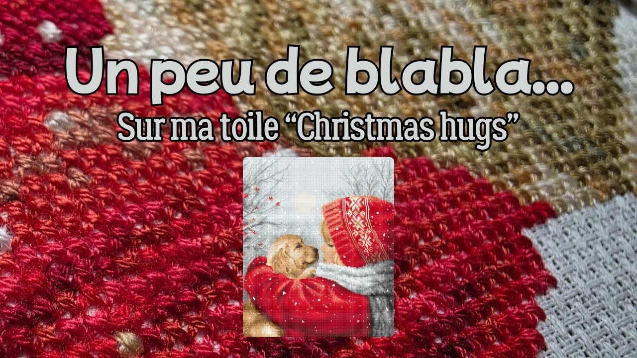 On avance la Christmas Hugs ensemble #stitchwithme #puntodecruz #pointdecroix #crossstitch