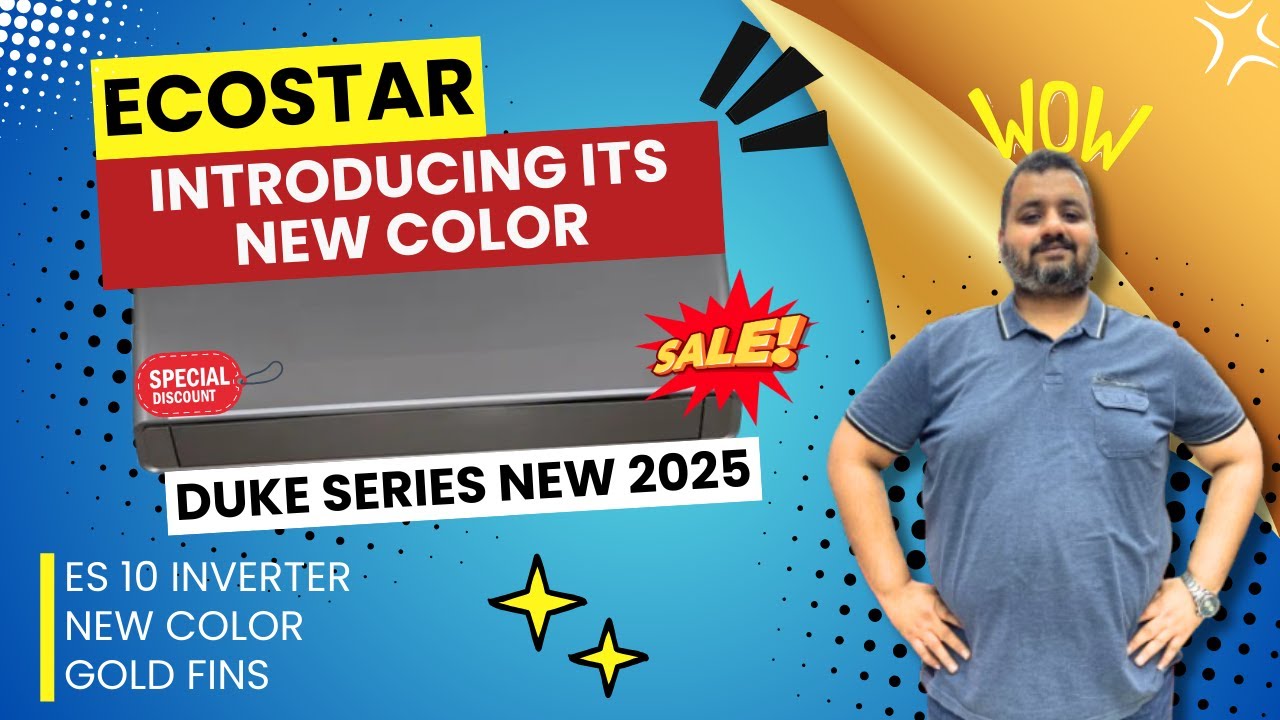 ECOSTAR DUKE SERIES SPLIT AC COMPLETE REVIEW⚡⚡INTRODUCING ITS NEW COLORS 😳😳 #ecostar  #sale #shorts