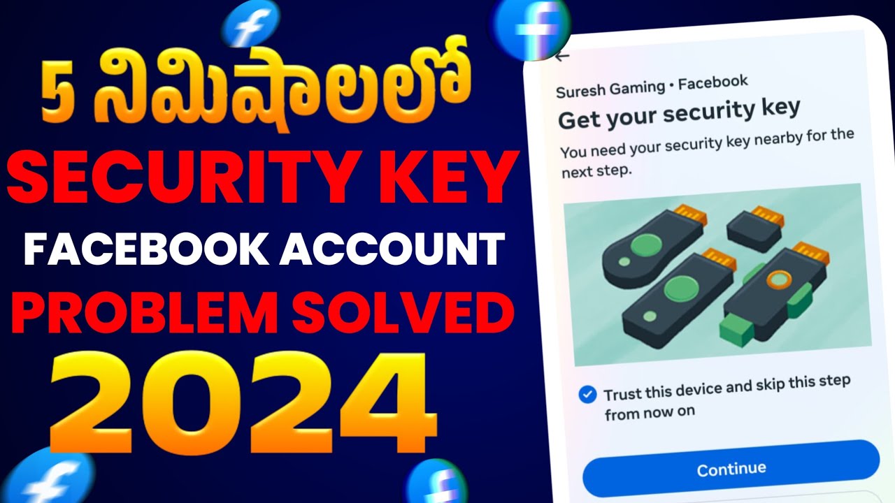 How to Solve Login with Security Key Facebook Problem || Two Factor Security Key Problem Solved 👍