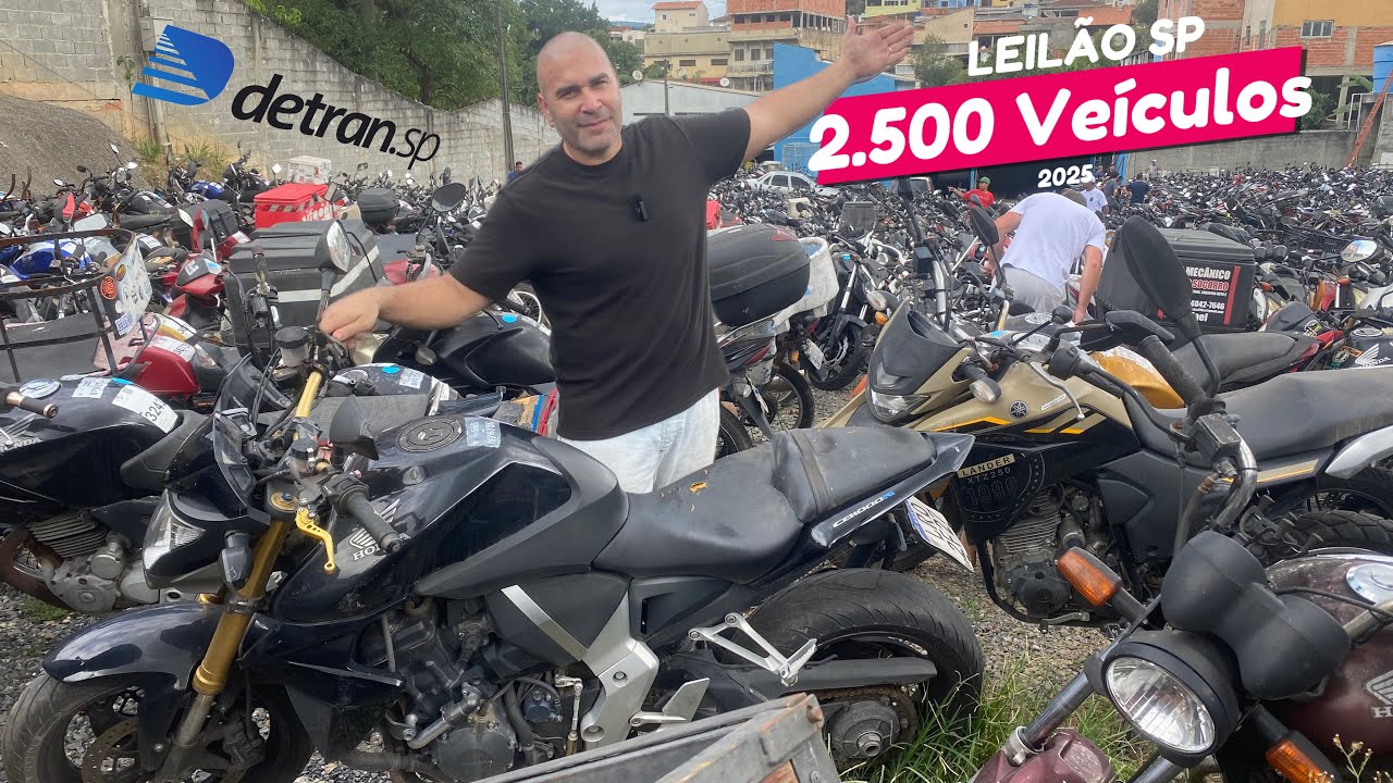 Leilão em São Paulo com 2.500 Veículos do Detran SP
