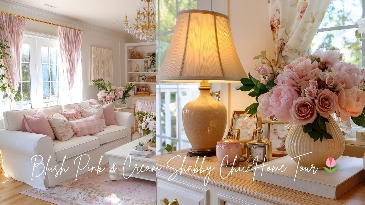Blush Pink & Cream Shabby Chic Home Tour 🌷 | Elegant Cottage Decor That Feels Timeless