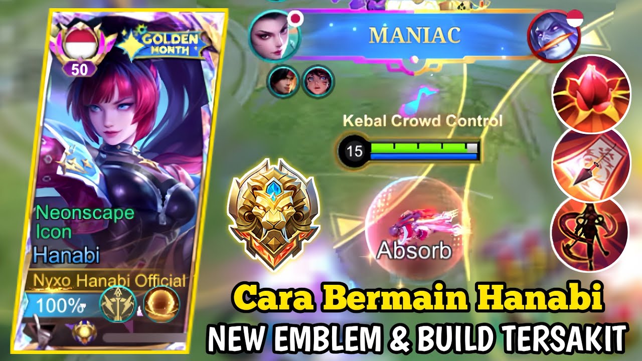 HANABI MANIAC! CARA BERMAIN HANABI DIRANK LEGEND! NEW EMBLEM & BUILD TERSAKIT 2026 - MLBB