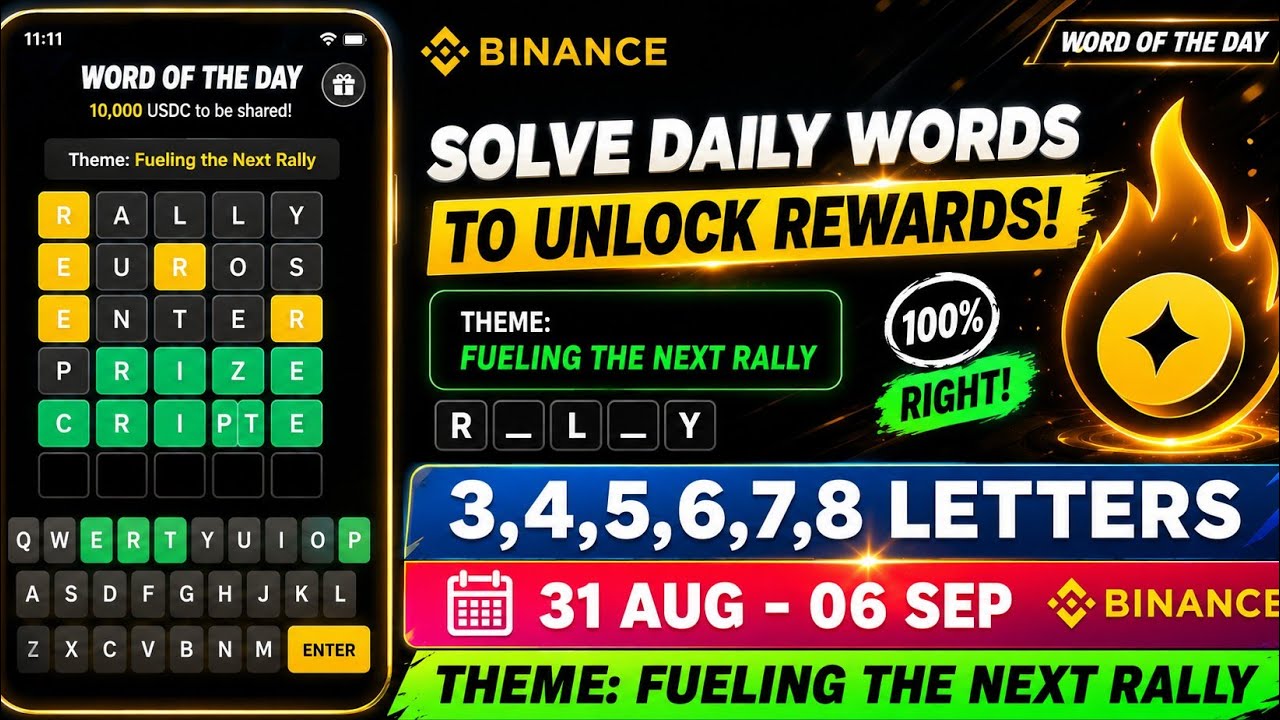 Theme Fueling The Next Rally WOTD | Binance Crypto WODL Answers Today | All Letters WOTD