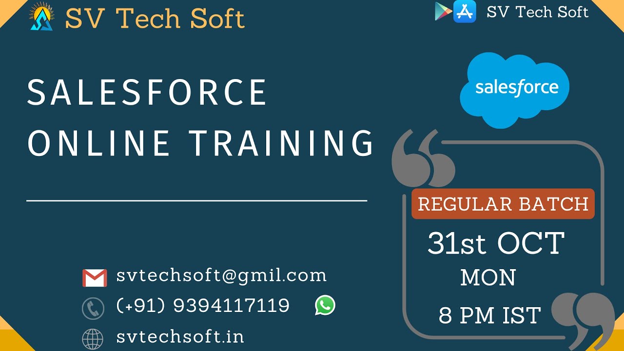 Salesforce Online Training Demo from SV Tech Soft