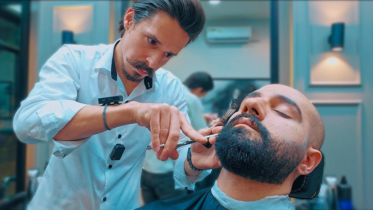 💈 ASMR Most DETAILED Beard Trim Ever! | Spa & Barber