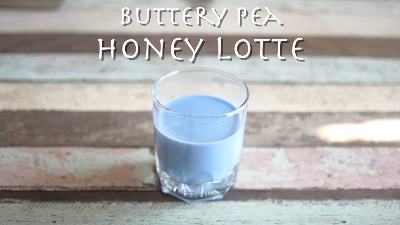 Buttery pea honey latte tutorial/バタフライピーハニーラテの作り方