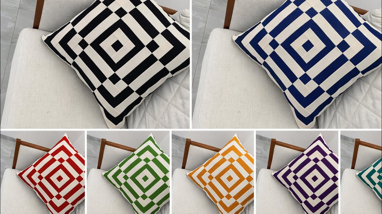 Almofada Patchwork Moderna: 7 Cores Que Estão em Alta!