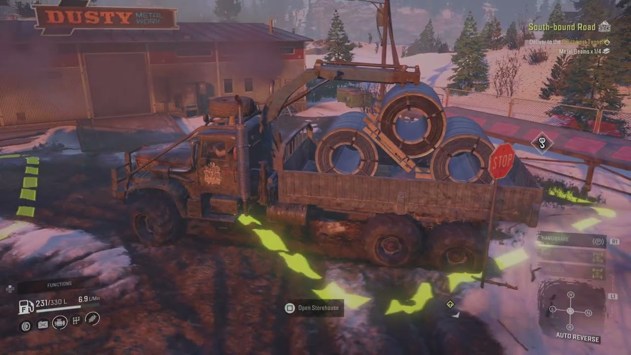 SnowRunner Ps5 how to craft cargo like the much needed metal beams in Maine.
