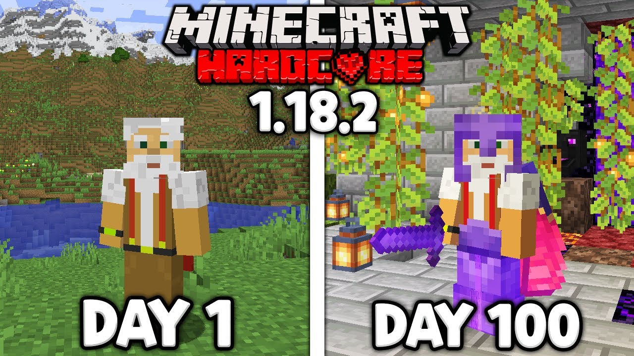 T&oacute;m Tắt 100 Ng&agrave;y Minecraft 1.18.2 Sinh Tồn Si&ecirc;u Kh&oacute; !!
