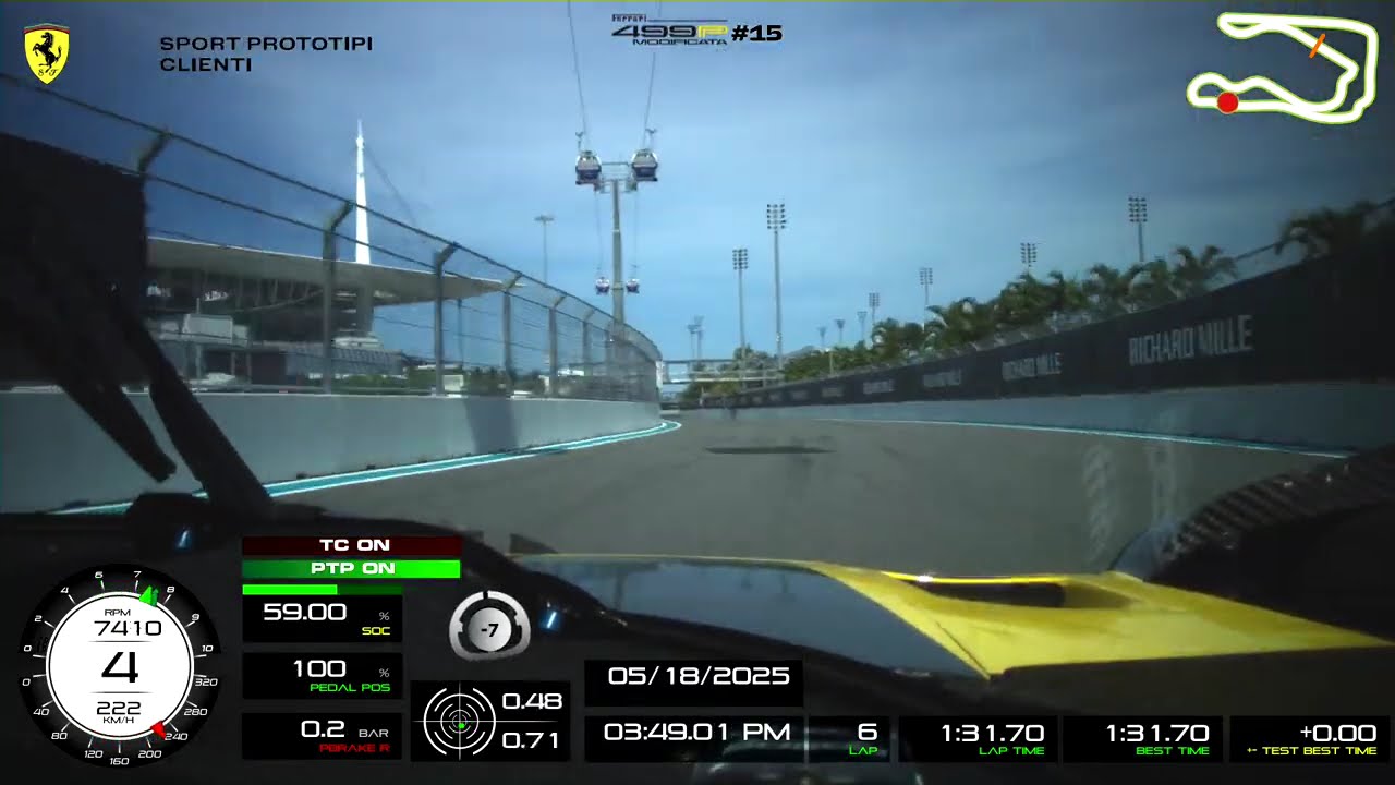 Ferrari 499P Modificata onboard Miami