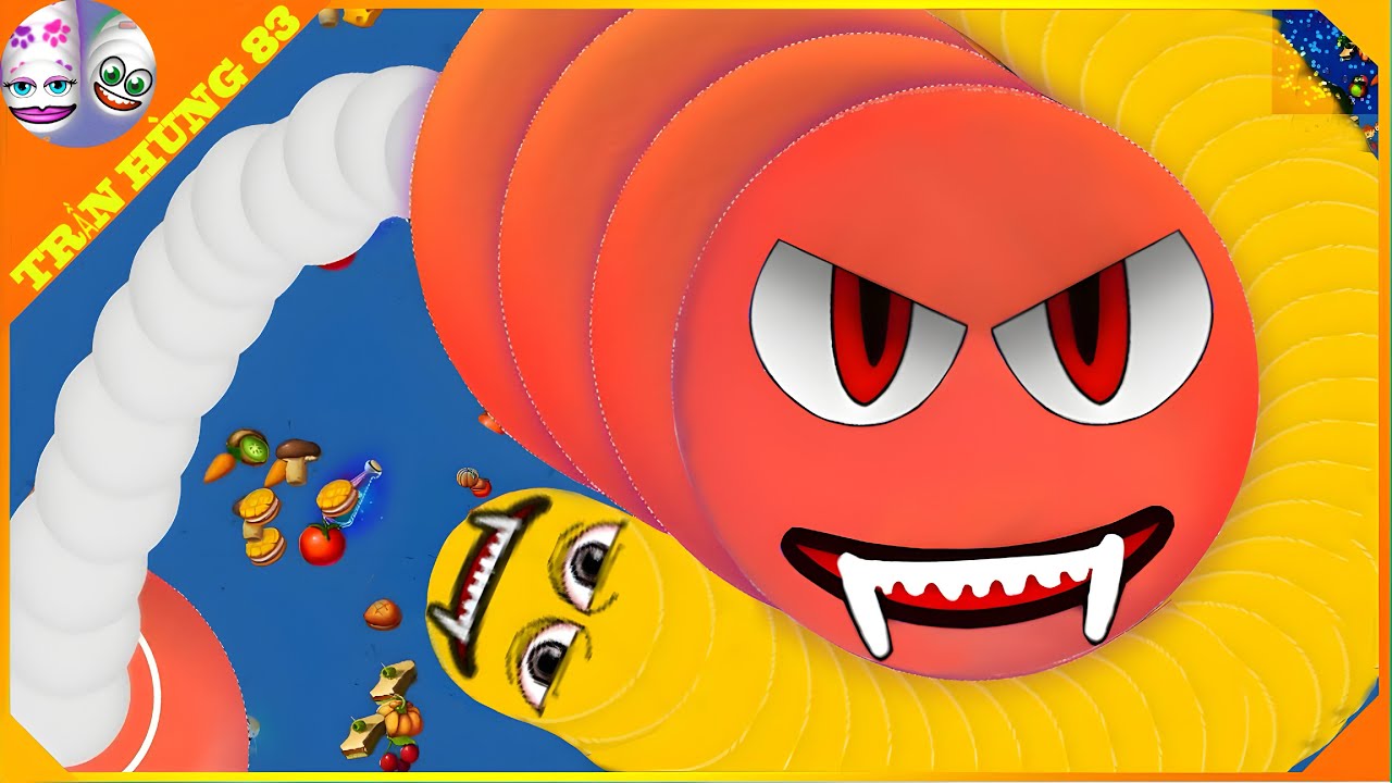 🐍WORMSZONE.IO | GIANT SLITHER SNAKE TOP 01 / Epic Worms Zone Best Gameplay! | Trần Hùng 83