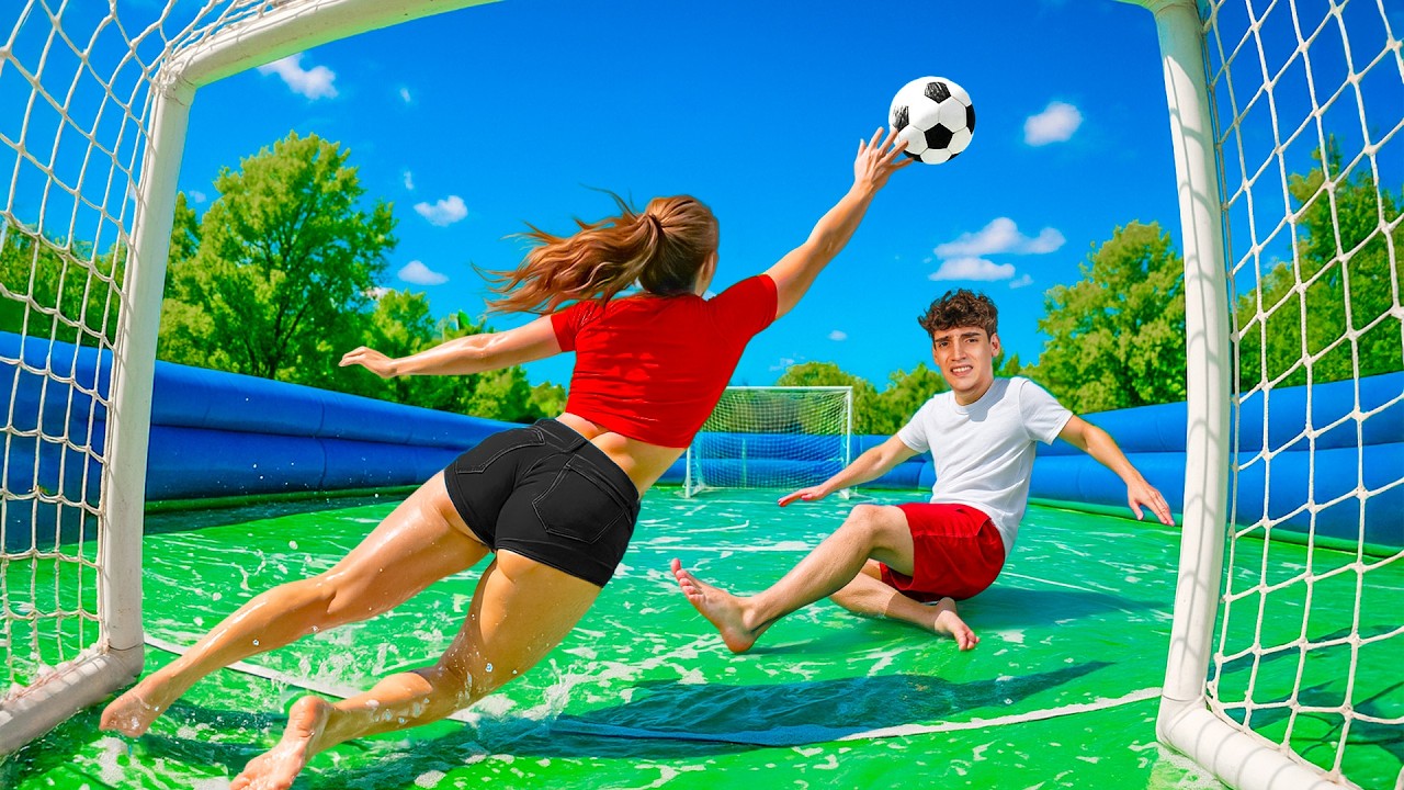🚨Mujeres VS Hombres Futbol Resbaloso Extremo🚨
