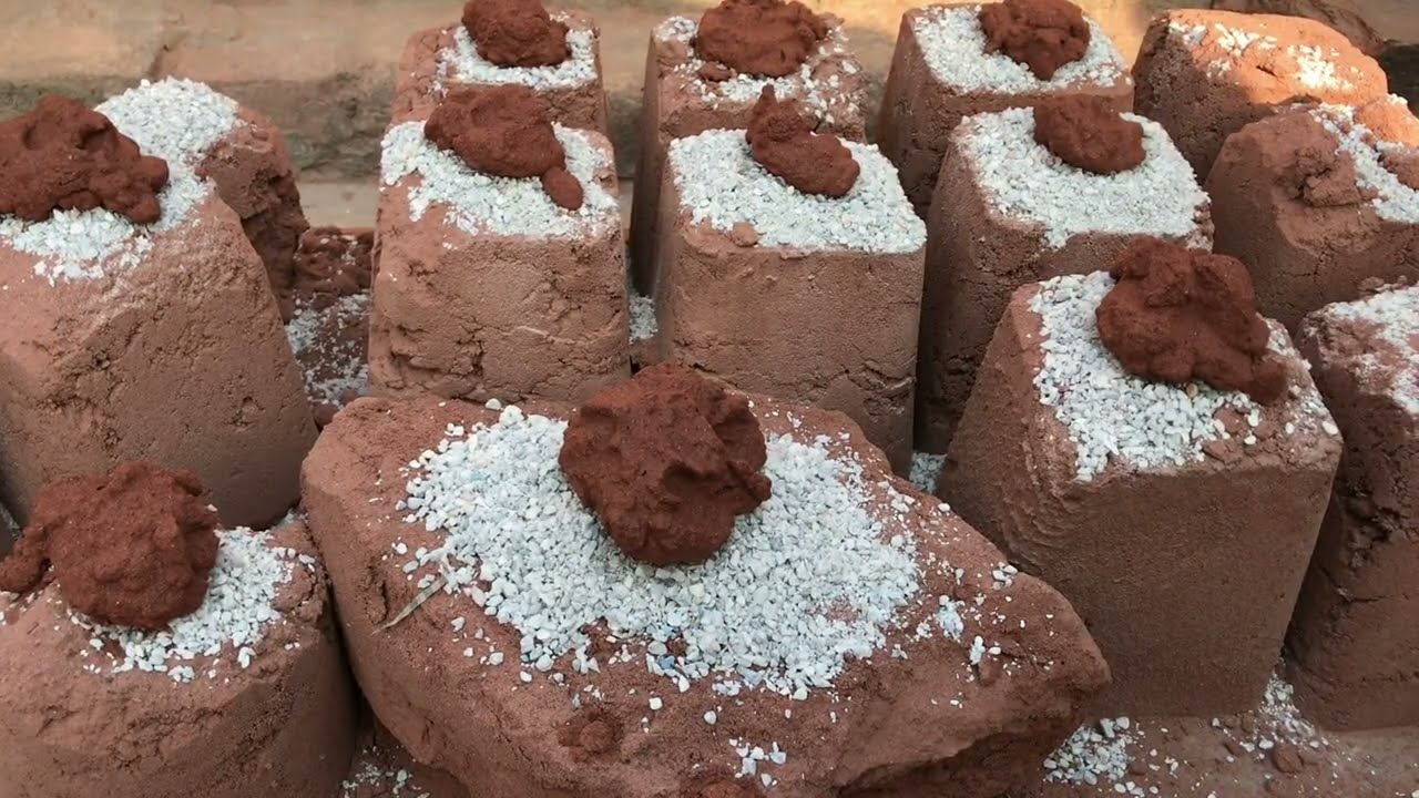 Pure red sand dry floor &claypot water 💦 crumbling satisfying crumbling 😃