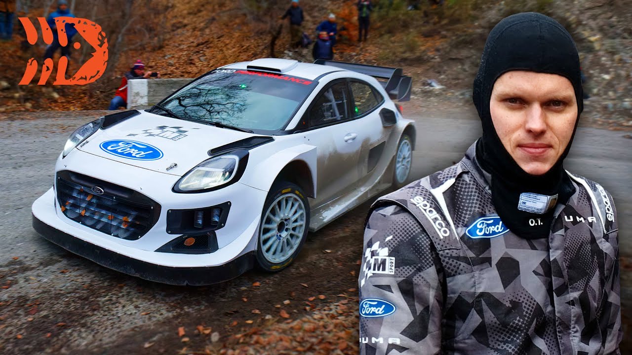 T&auml;nak and Loubet M-Sport Test Raw Action - Monte Carlo Rally 2023