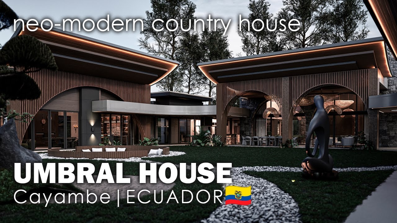 UMBRAL HOUSE: современный загородный дом площадью 900 м² в Каямбе, Эквадор | ORCA & Zafra