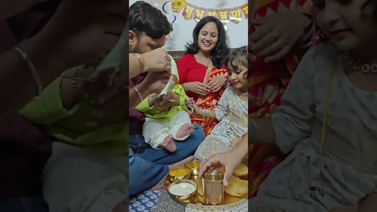 Pinu ka Annaprashan # 6 month birthday # First food #First taste# Aayansh Singh# pinu dot com