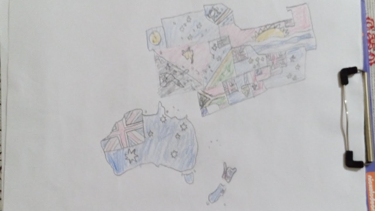 How to draw Australia continent map.