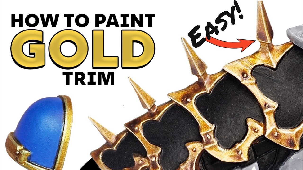 How to Paint ANY Gold Trim easily Using Citadel Shades/Washes