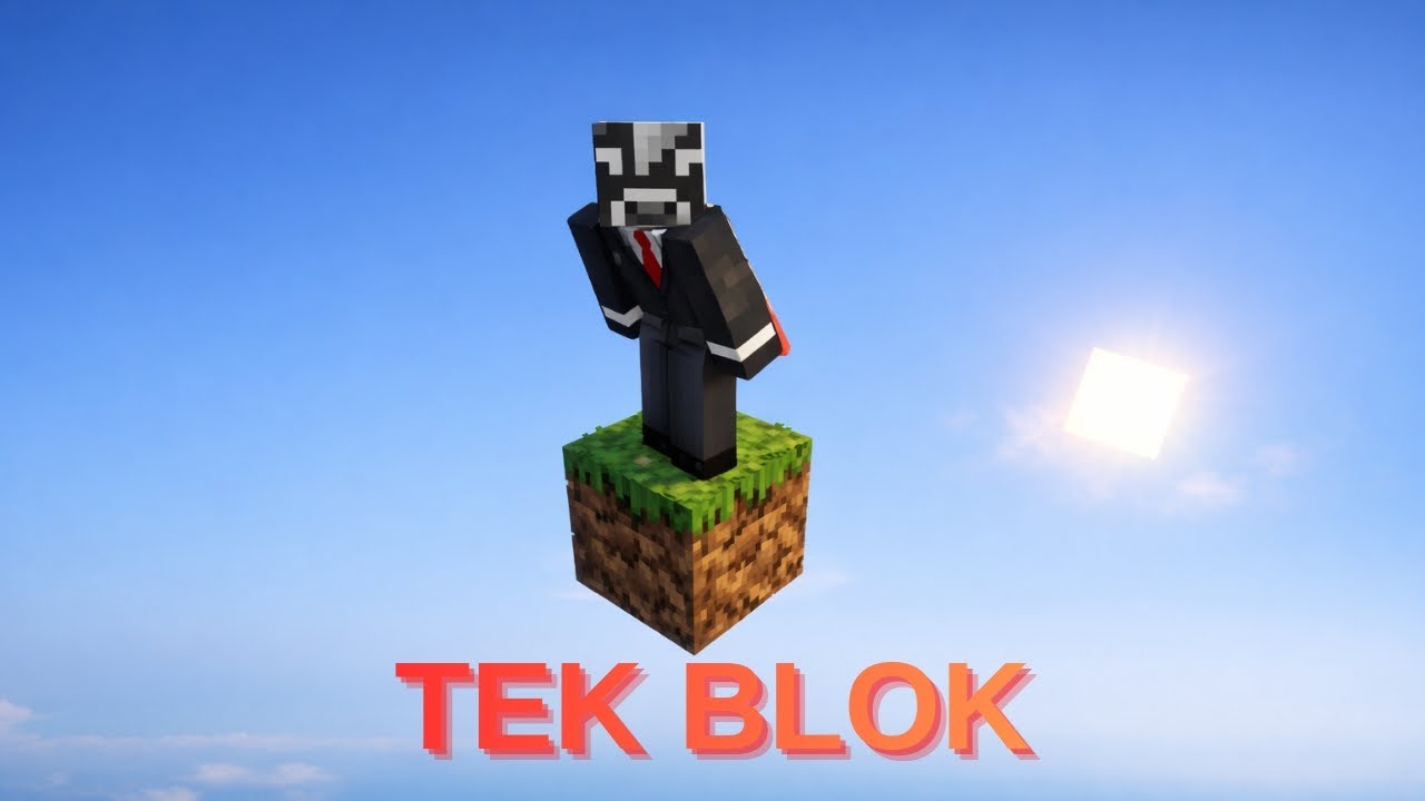 Minecraft Tek Blokda Bitirmek [1]