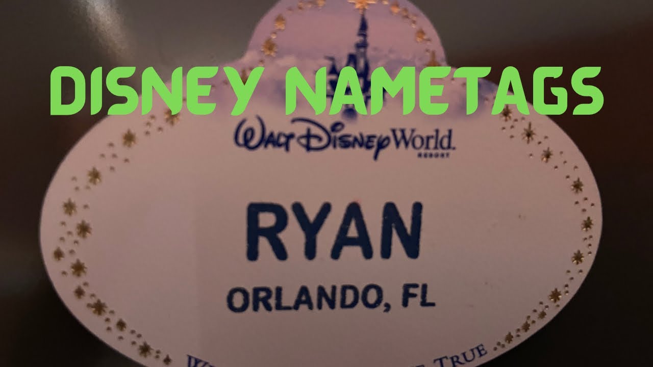 Ryan's Disney Nametag Collection