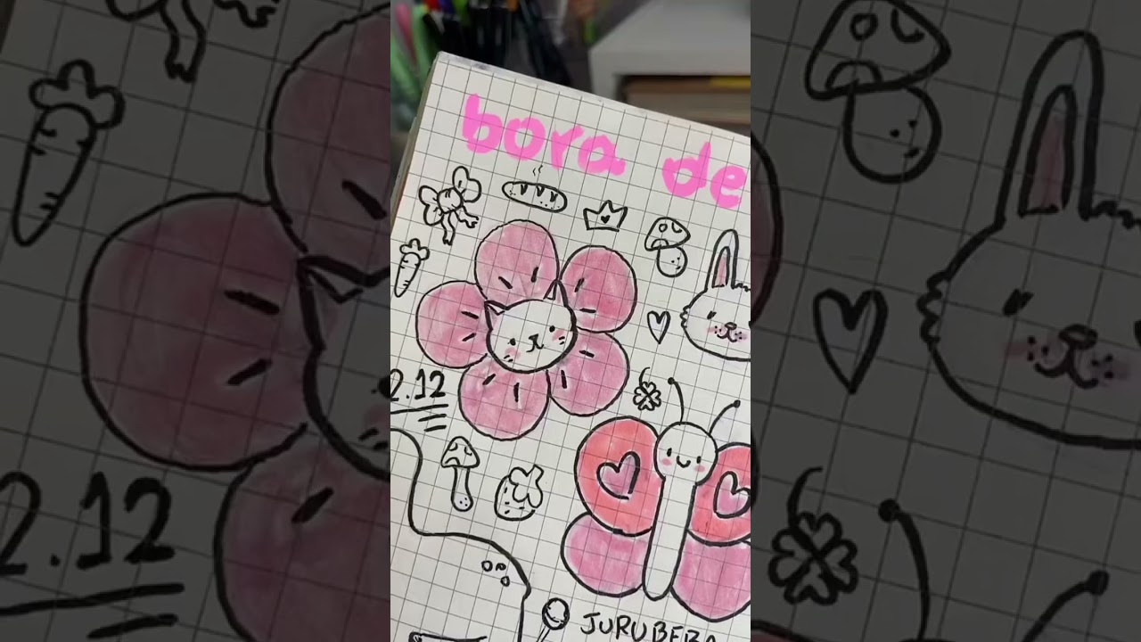 Ideias f&aacute;ceis de desenhos fofos para desenhar no caderno #sketchbook #arte #desenho  #desenhos