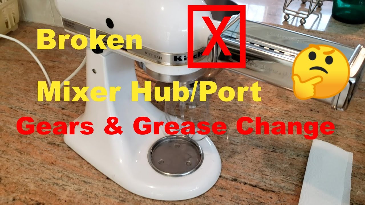 DIY &ndash; wymiana przekładni i smaru w mikserze KitchenAid Artisan! Naprawa uszkodzonego portu w prze...