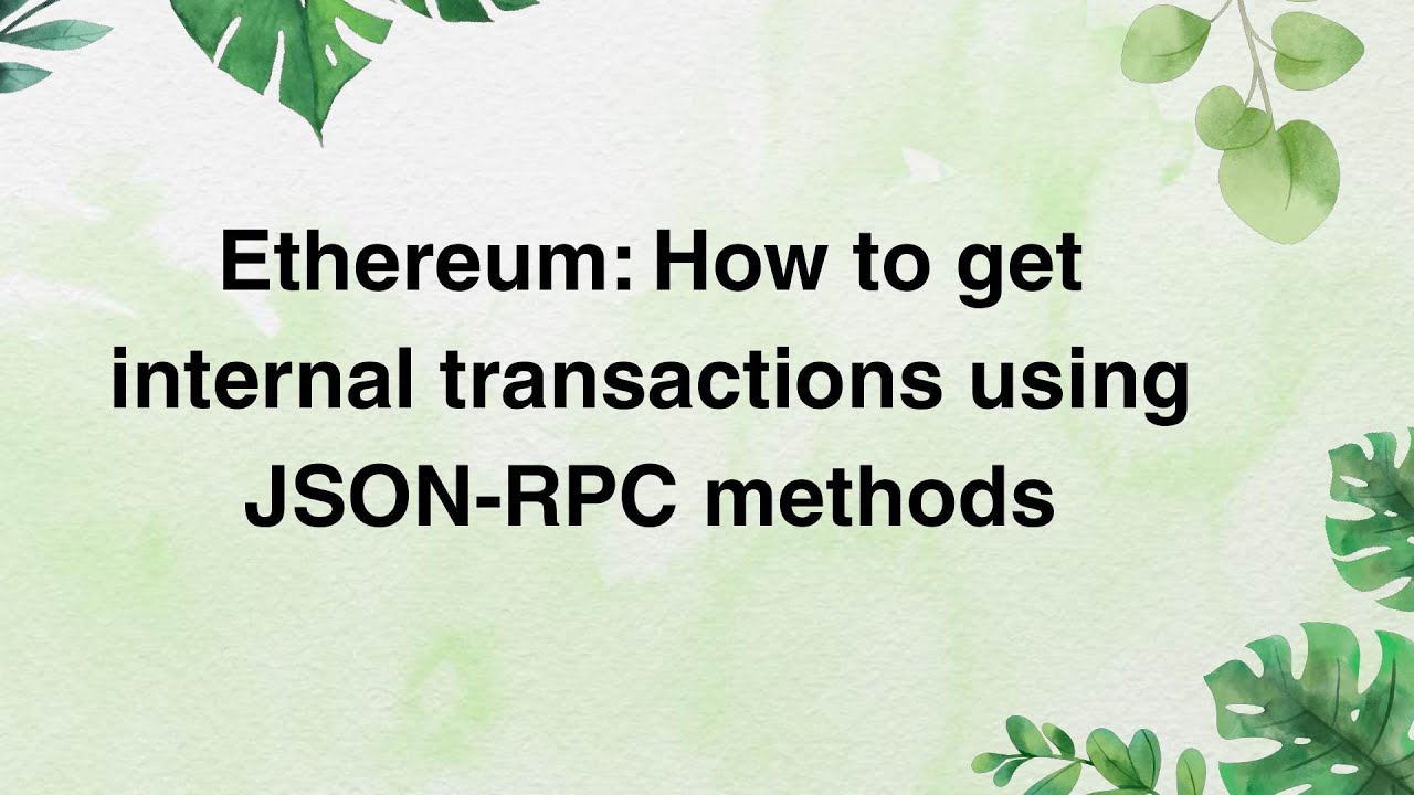 Ethereum: How to get internal transactions using JSON-RPC methods