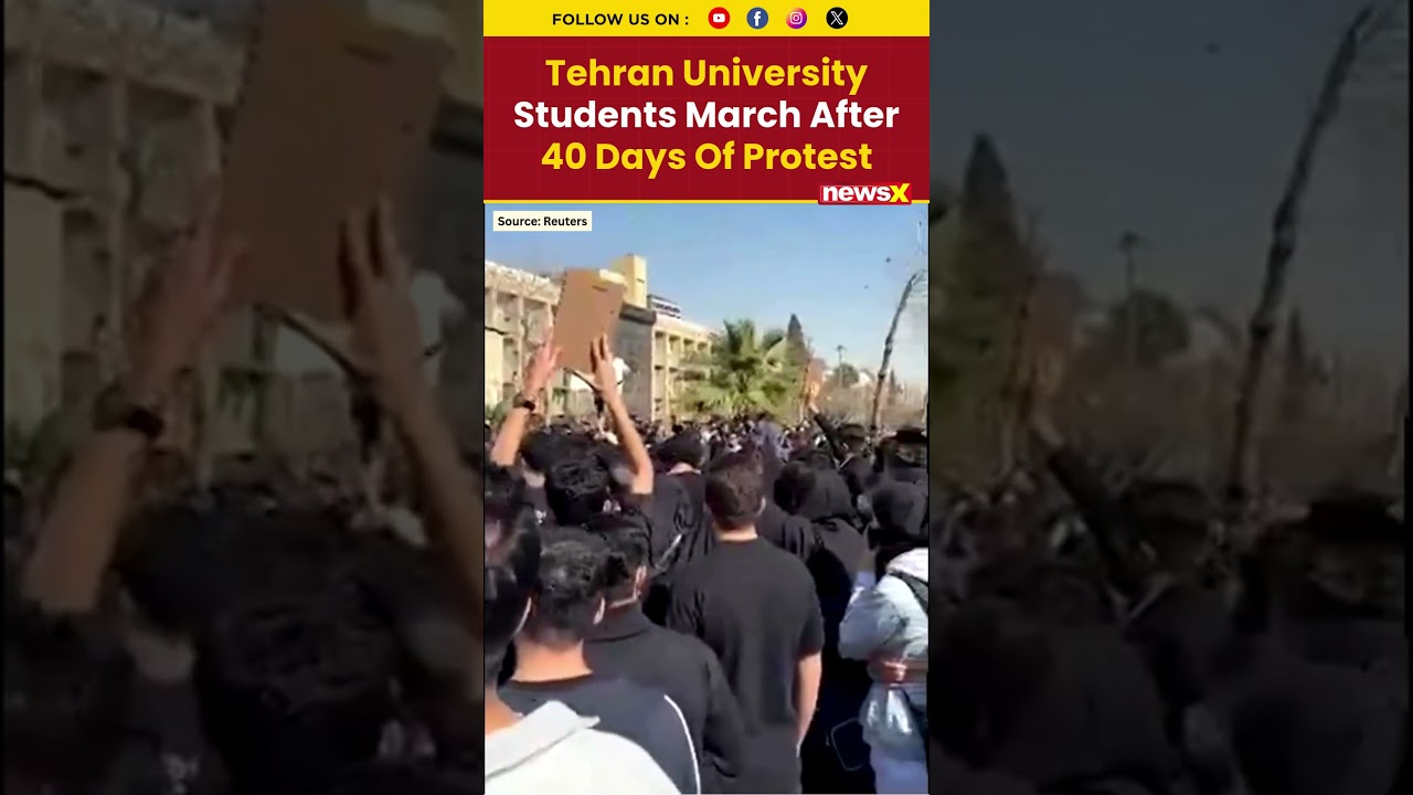 Massive Rally At Tehran University Marks 40th Day Since Deadly Protest Clashes #tehran #shorts