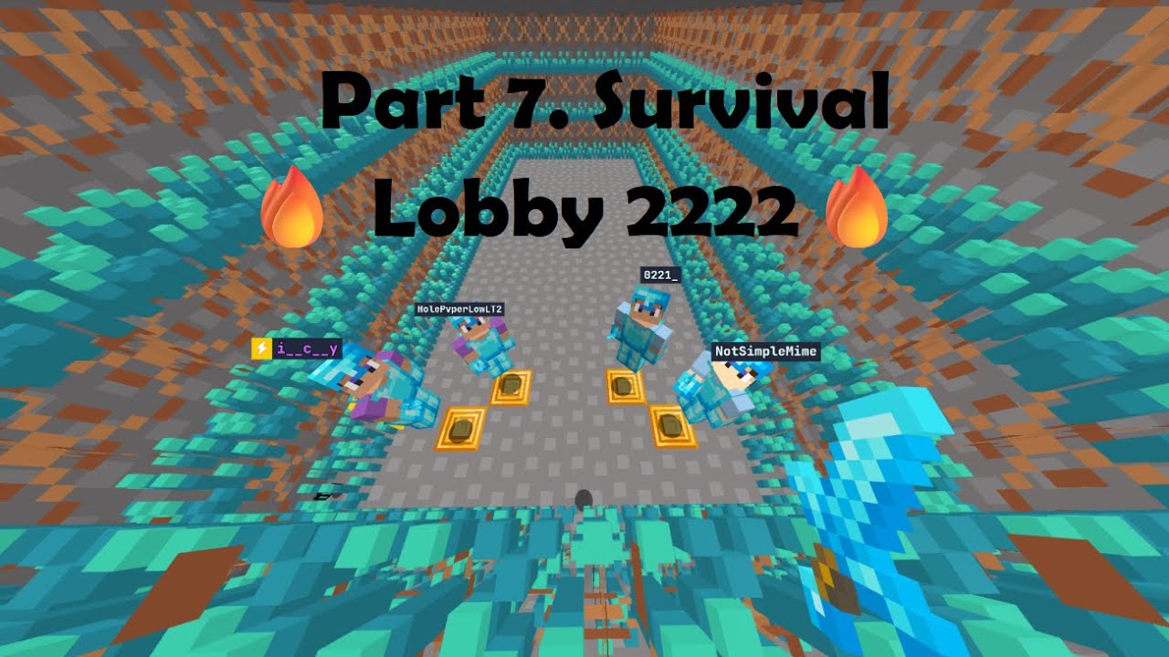 Bloxd.io Survival Lobby 2222 (Part 7.). Killing 2 Killaura users💀.