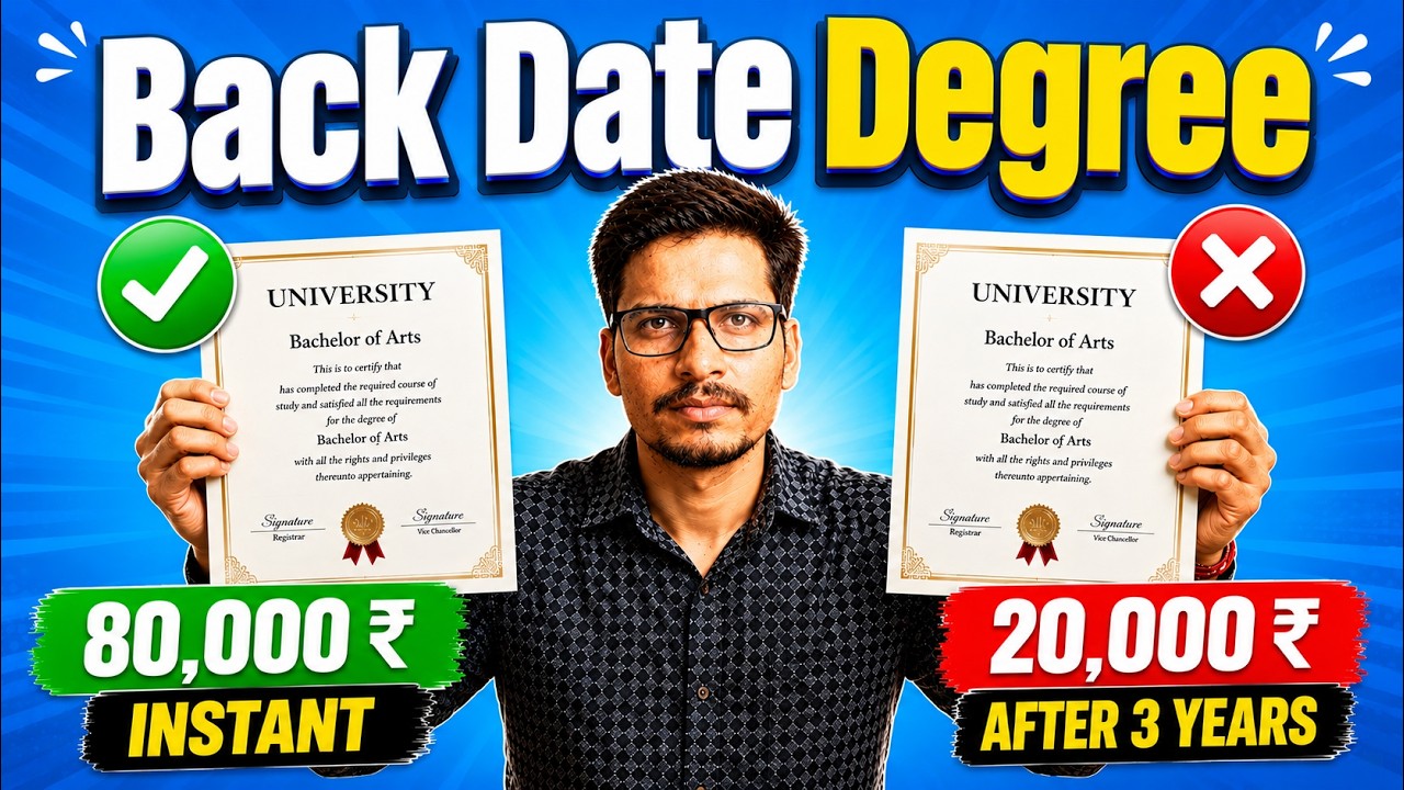 Harsh Reality of Back Date Degree....