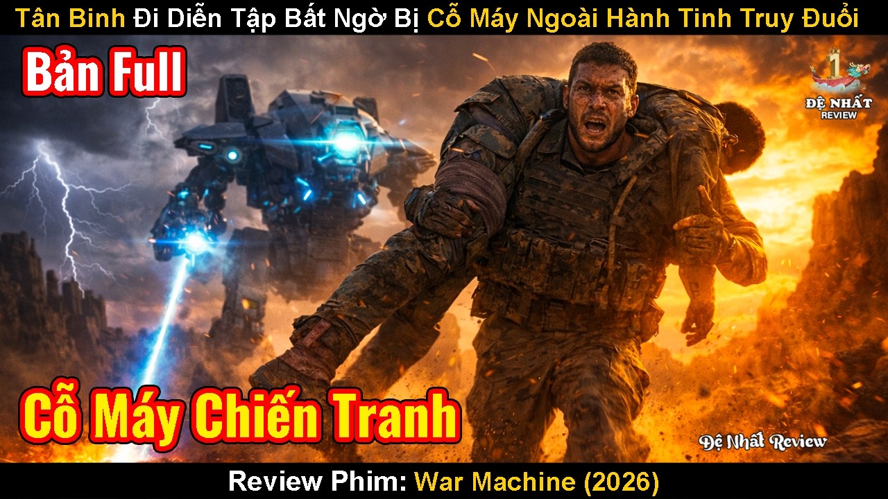 Review Phim: Nhóm Tân Binh Đi Diễn Tập Bất Ngờ Bị Cỗ Máy Ngoài Hành Tinh Truy Đuổi | War Machine