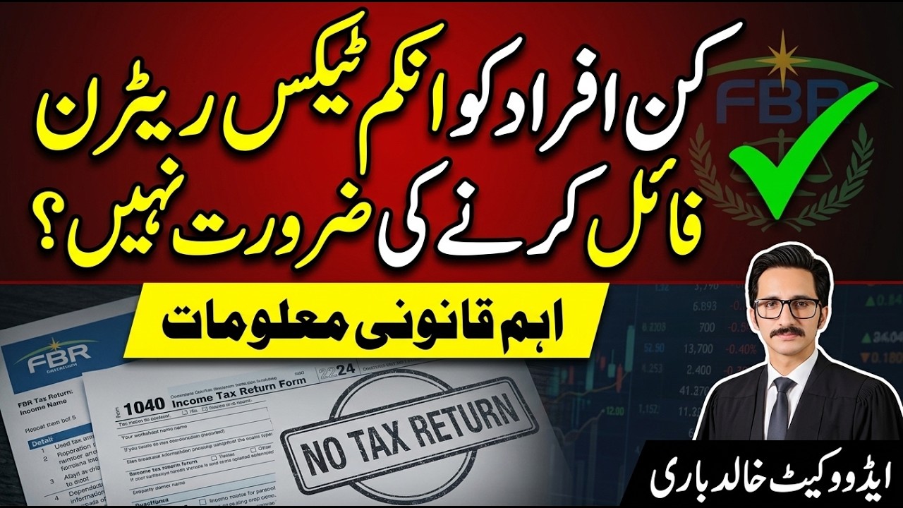 Persons Not Required to File Income Tax Return (Section 115) @AdvKhalidBari