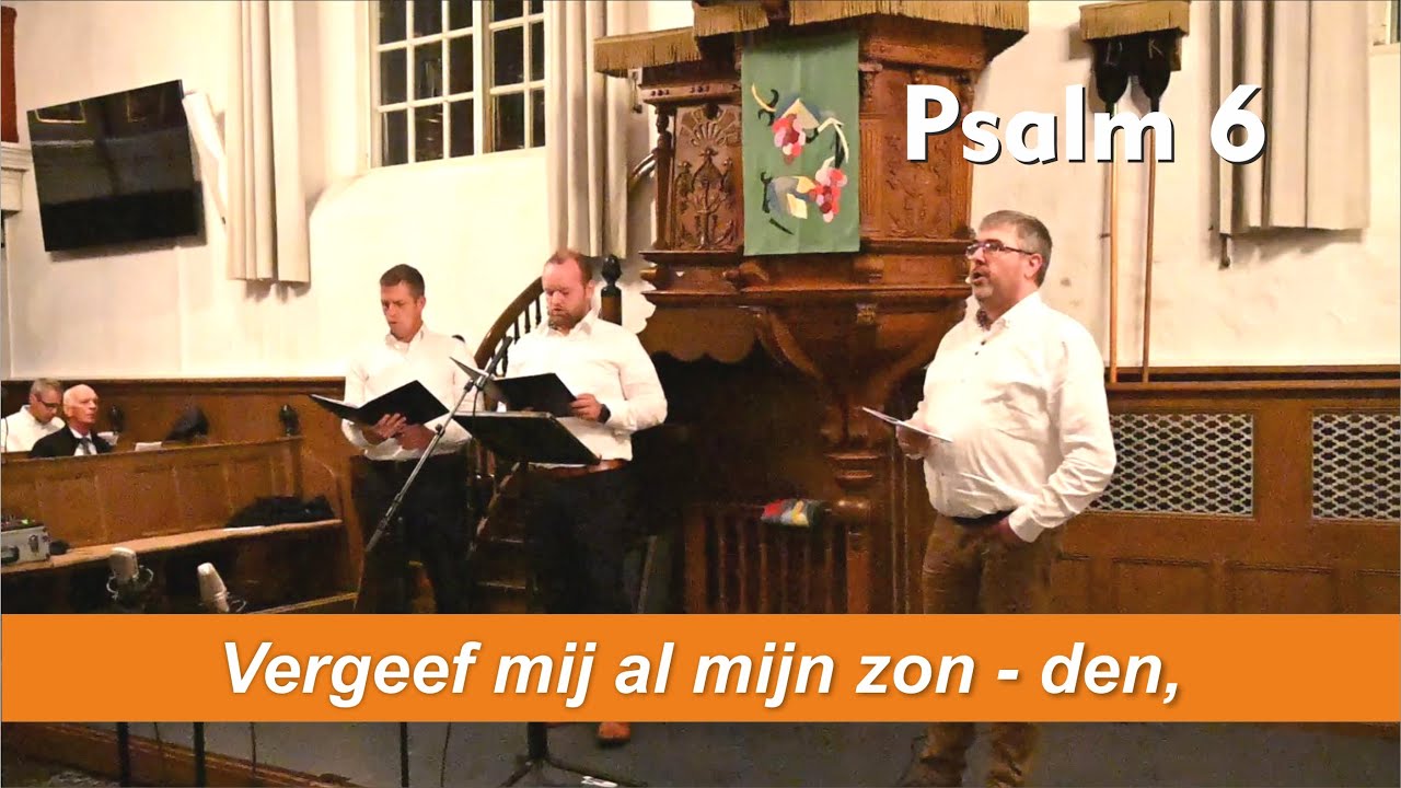 Psalm 6 vers 2, 4 en 9 - Mannentrio & Samenzang (met bovenstem) | Orgel: Pieter de Beer