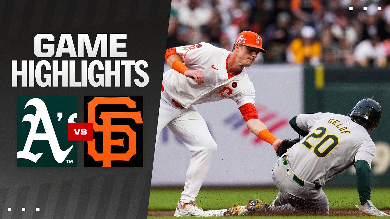 A's vs. Giants Game Highlights (7/30/24) | MLB Highlights
