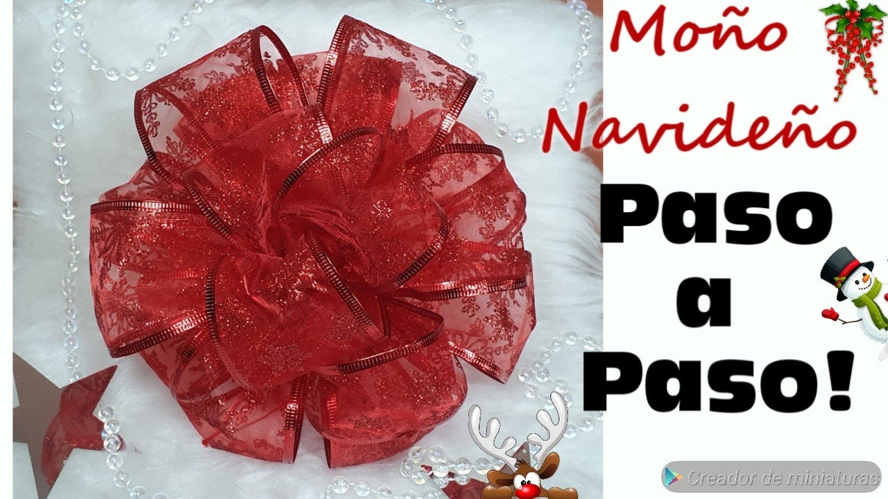 Cómo hacer MOÑO NAVIDEÑO paso a paso