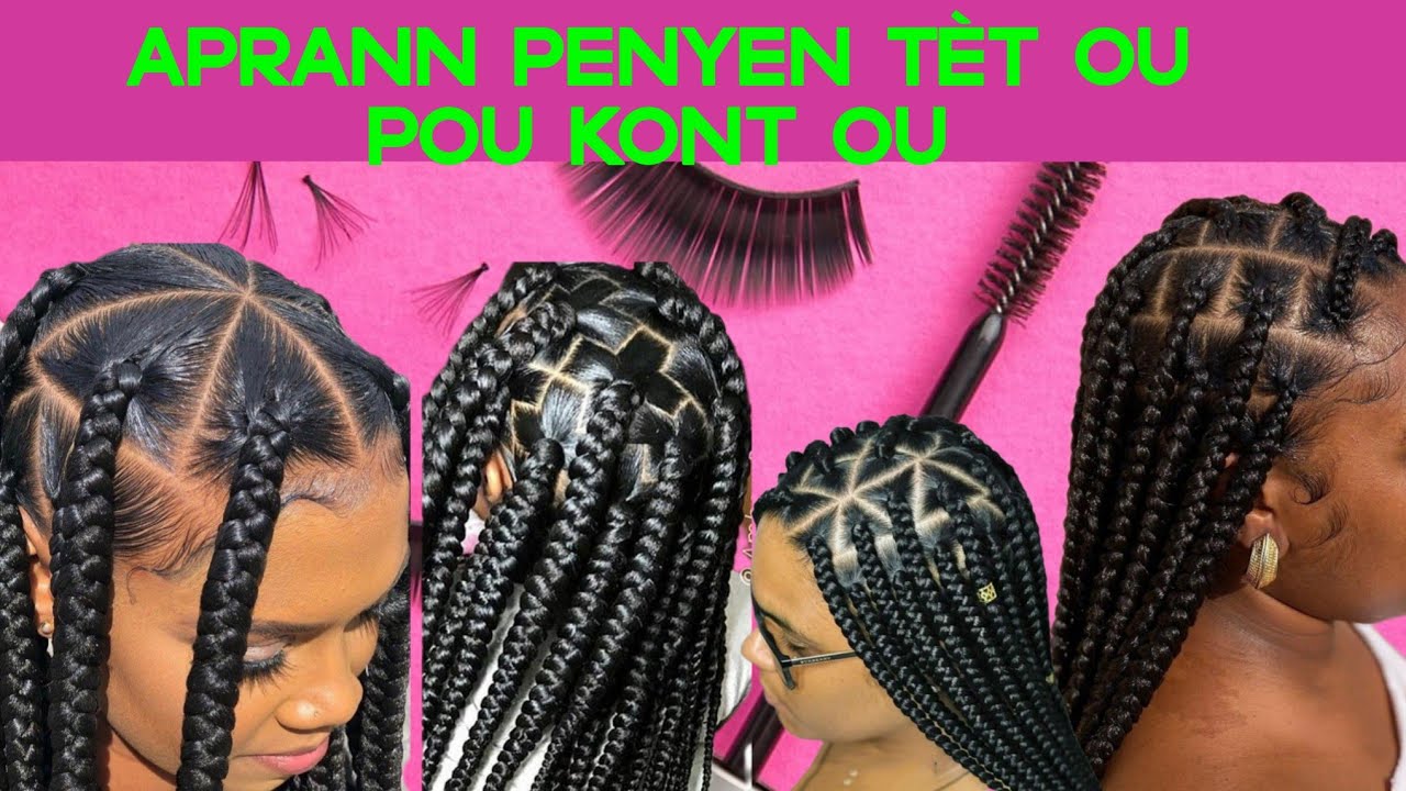VIN APRANN PENYEN TÈT OU POU KONT OU AVÈM #boxbraids #ponytail #knotlessbraids
