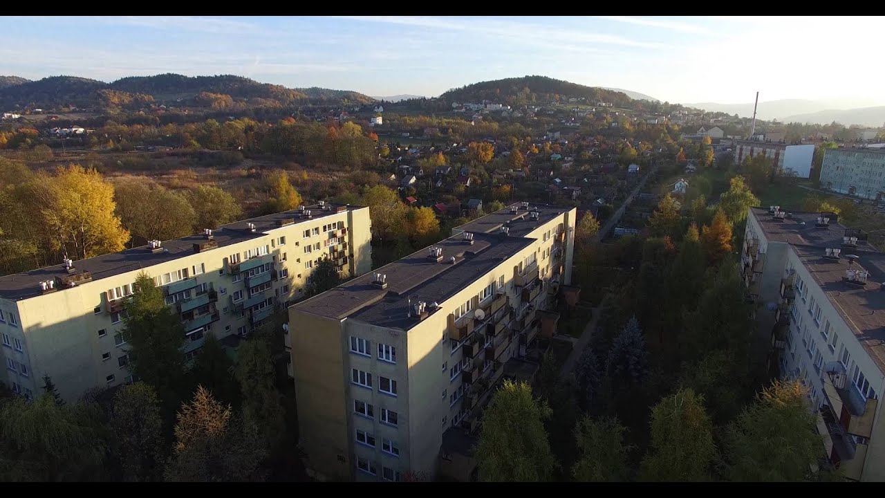 Andrychów z lotu drona (4k)