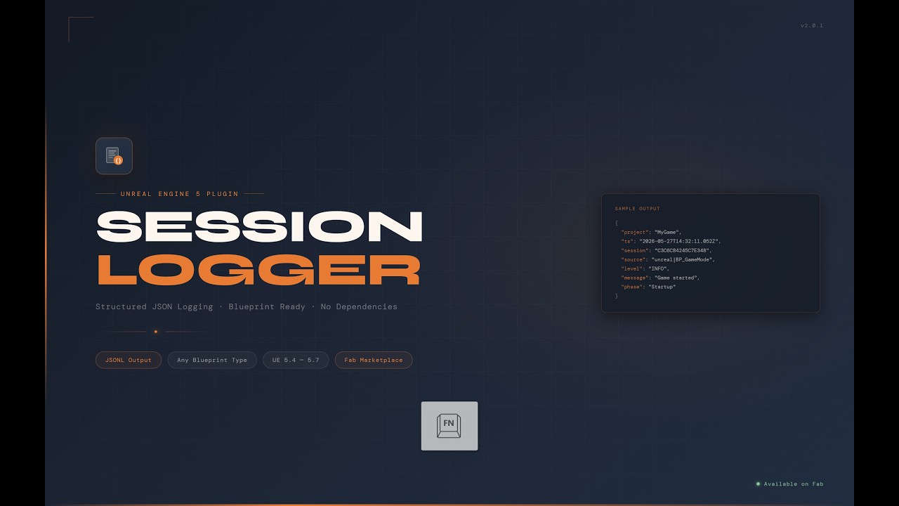 Session Logger &mdash; Structured JSON Logging Plugin for Unreal Engine 5