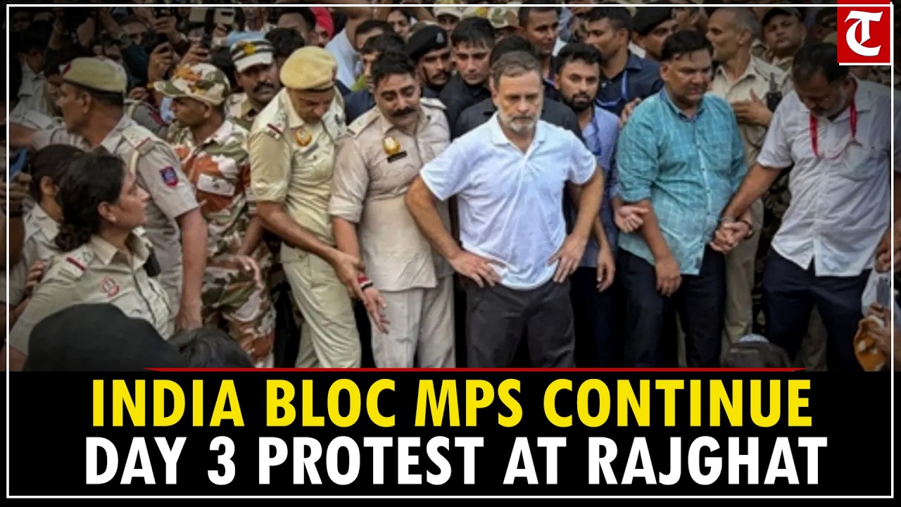 LIVE : CEC-SIR Row: INDIA Bloc MPs Continue Day 3 Protest, Visit Rajghat Over Gyanesh Kumar