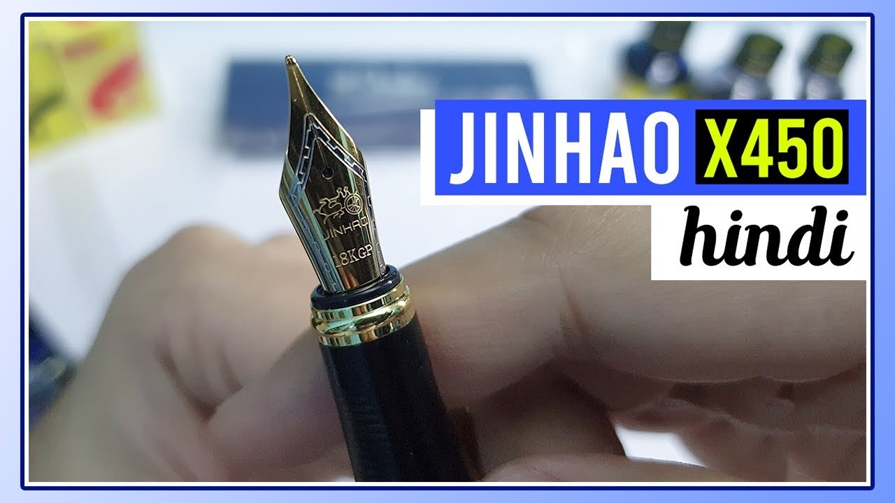 Jinhao x450 Fountain Pen Unboxing and Review in Hindi | 4k 60fps (2025)
