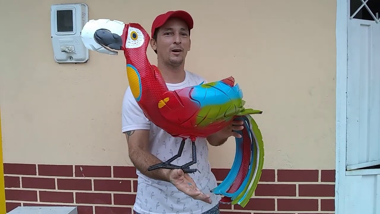 Como hacer una guacamaya en llantas
