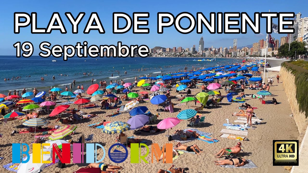 Benidorm - Playa de Poniente - 19 Septiembre 2025 - Costa Blanca - España - 4K.